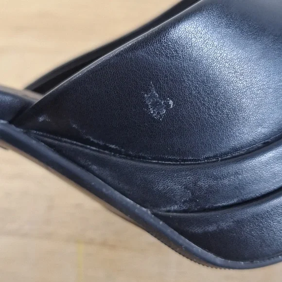 Wild Fable Black Square Toe Platform Block Heels Pumps Ankle Strap Size 8.5 - Picture 8 of 13